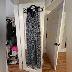 Anthropologie Elevenses Navy Jumpsuit, size 2